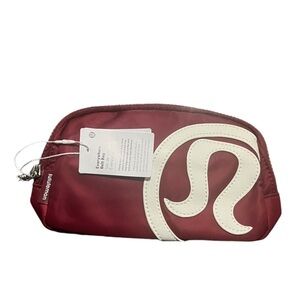 NWT Unisex Lululemon Everywhere Belt Bag Maroon/White Large Stitched 3D LOGO